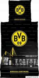 BVB Borussia Dortmund Wende   Bettwäsche Stadion Linon 135x200 Logo 2