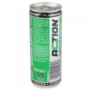 30 EUR/l) Action Green Apple Juiced Energy Drink 24x250 ml
