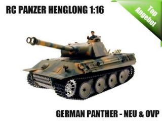RC PANZER HENGLONG 3819 GERMAN PANTHER 1 16 MIT SCHUSSFUNKTION ELEKTRO