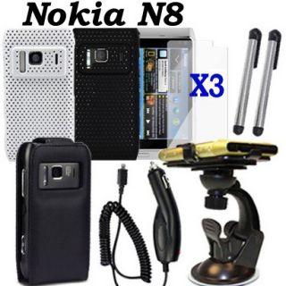 10 Zubehör set Für Nokia N8 KFZ Halterung Ladegerät Hülle Cover