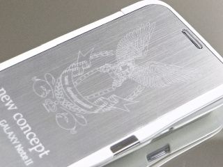 Samsung Galaxy Note 2 N7100 ALU Aluminium Gebürstet Etui Tasche Cover