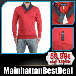 Armani Jeans Sweat Shirt Sweatshirt longsleeve Pullover rot S M L XL