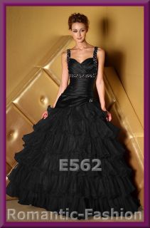 Groesse 42 Abendkleid Ballkleid Brautkleid in Schwarz NEU SOFORT E562