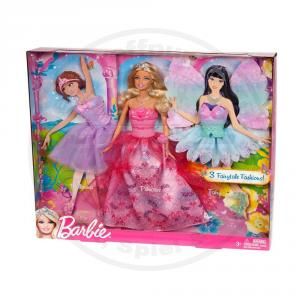 Mattel Fantasie Barbie Puppe Royal W 2930 3 in 1 inkl. 3 verschiedene