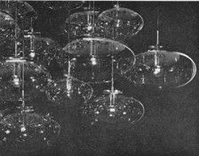 LIMBURG Lampe Entw. GANTENBRINK Pendelleuchte ° UFO Design 60er Jahre