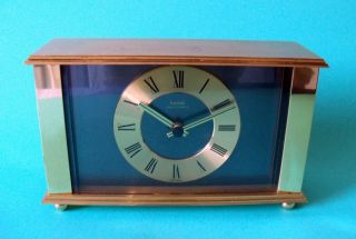 Kundo Mega Quarz Tischuhr Messing brass clock made in Western Germany