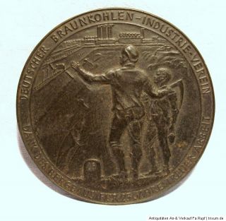 Orig.Plakette Medaille Dt.Braunkohlen Industrie Verein Bergbau