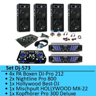 PA Anlage Boxen Endstufe Mixer Doppel CD DJ 573 4260246360603