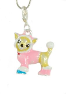 Chihuahua 3D Charm Armband Kette silber rosa Hund Dog Chi
