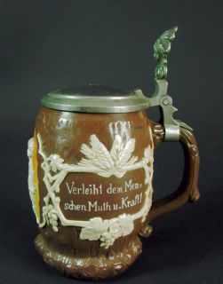 Villeroy & Boch Mettlach Bierkrug   Reliefkrug 1900