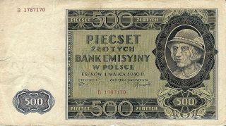 Ro.578 Besetzung Polen 500 Zlotych 1940