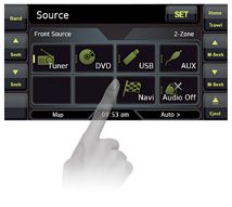 Clarion NX 700, 2 DIN Navigation, Touchscrenn / DVD / Bluetooth / USB
