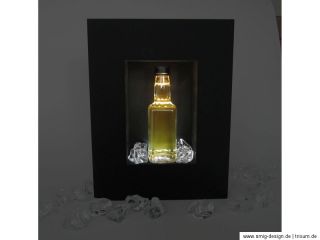 LAMPEN SET MIT WHISKY WHISKEY MINIATUR FLASCHE LAMPE LED SIGN