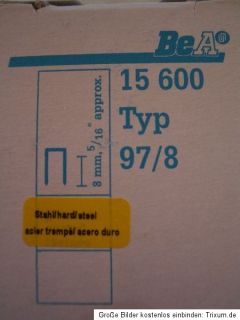 Industrieklammern 46800 Stück BeA Typ 97 / 8 Klammern Tacker Nagler