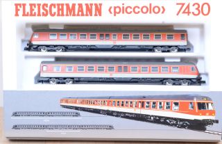 Fleischmann piccolo 7430 Triebwagen Zug BR 614 der DB / Licht / Spur N