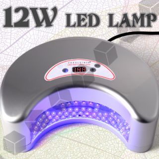 12W Nail Art LED Lamp UV Gel Soak off gelish Nail Dryer with timer