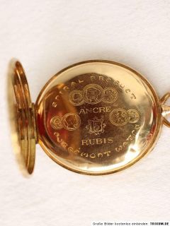 Art deco Chronometer Gorgemont Watch 585 Gold Brequet Spiral Ancre