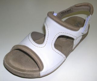 Marc Damen Sandalette Sandale Art. 1.628.06 weiß taupe echt Leder