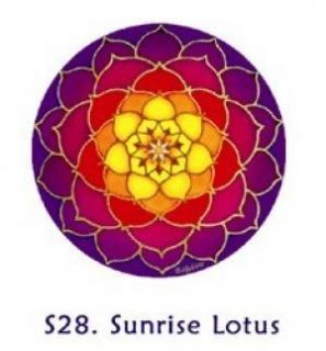 FENG SHUI Fensterbild Sonnenuntergang Lotus Energie
