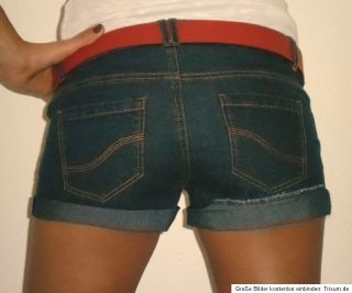 Bermuda Hot Pants kurz Jeans Hose blau dunkelblau XS/S 34/36 *NEU