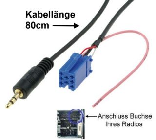 ISO 3,5 Klinke Adapter Blaupunkt Becker VDO Grundig Philips #8 / 648