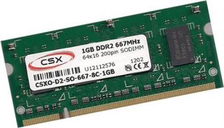 CSX / Hynix 1Gb SoDimm DDR2 667 Mhz Notebook Speicher Ram Pc 5300