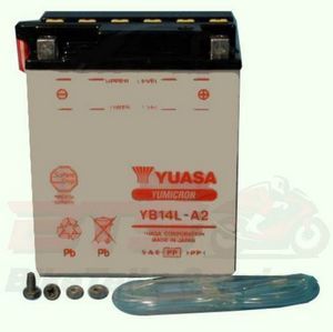 Motorradteile Motorrad Batterie YB14L A2 YUASA Kawasaki KLR 600 B NEU