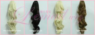 50cm long 4 colors clip on ponytail hairpiece extension wavy fashion