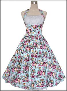 50er 60er Jahre Tanz Kleid z. Petticoat Rockbilly zwei Farben Größe