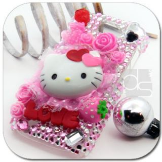 Hello Kitty Bling Hard Skin Cover Case T mobile Samsung Exhibit II 2