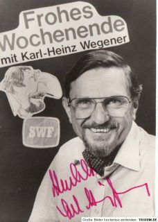 Karl Heinz Wegener TOP AK 80er Jahre Orig. Sign. +53642