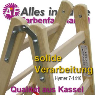 Hymer Doppelseitige Holz Sprossenleiter 2x4 Sprossen Leiter 7 1410