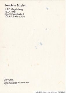 Joachim Streich DDR National AK 1984 TOP Original Signiert +A23862