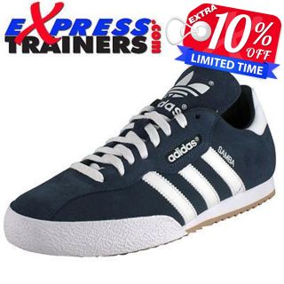 Adidas Mens Samba Super Suede Trainer Navy/White * AUTHENTIC *