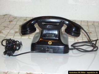 Altes Bakelit Telefon mit Wählscheibe W 49 N HAGENUK   KIEL.