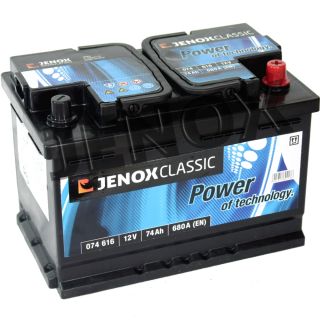 Jenox Classic 12V 74Ah 680 A/EN Starterbatterie Autobatterie ersetzt