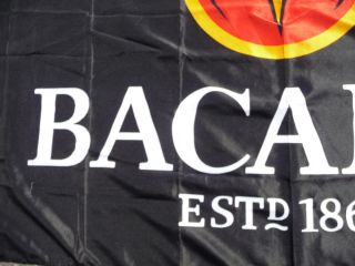 NEU *** Bacardi Flagge Fahne *** schwarz, 90 x 150 mit Ösen für Bar