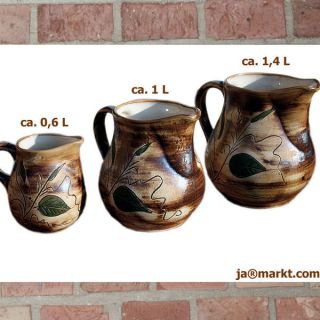 Kanne klein ca. 0,6 L   Kännchen Keramik   Milchkanne   Keramikkanne