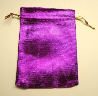 12 Lame` Säckchen 11x9cm Violett glänzend Organzabeutel Neu für