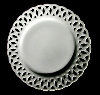 Antik Porzellan Teller Durchbruch/durchbrochener Rand   Antique plate