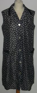 Nylon Kittel/ Kittelschürze Transparent mit 2 Taschen Schwarz 92x43cm