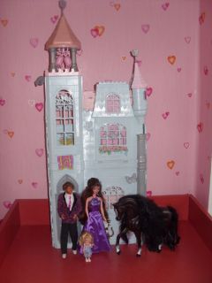 Barbie Cinderella Schloss Sound OVP 3 Puppen Pferd