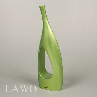 LAWO Lack Design Vase230 Gruen Modern Deko Blumenvase Designer Deco