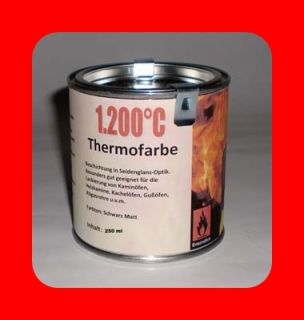 Ofenfarbe 1200 °C Spezial Thermolack ThermofarbeSchwarz