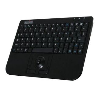 PERIXX USB Mini Funk Tastatur mit Trackball Klavierlack