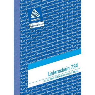 Avery Zweckform   Lieferschein 724 – A6   2x50 Blatt