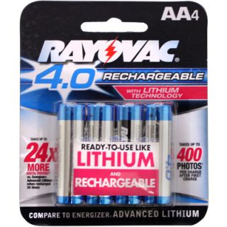 Rayovac 4.0 Hybrid NiMH 4pk AA Rechargeable Batteries