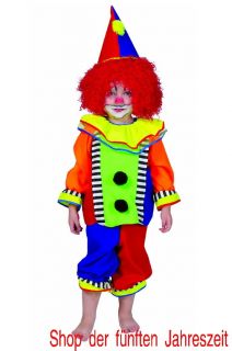 exklusives Clown Kostüm f. Mädchen Jungen u. Baby Zirkus Cirkus