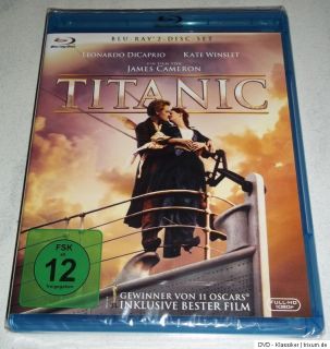 Titanic   Leonardo DiCaprio   Kate Winslet   2 Blu ray   Kein Import