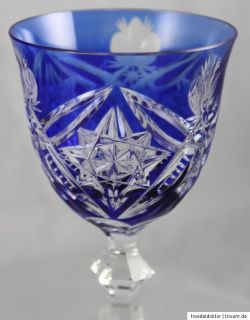 bunte Kristallrömer Römer Weinglas Kristall Glas Schliffdekor